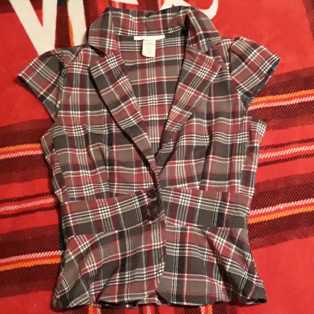 Plaid top